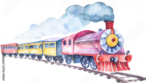Train choo-choo locomotive illustration