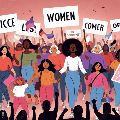 Women of Color Unite An illustration emphasizing the intersectio