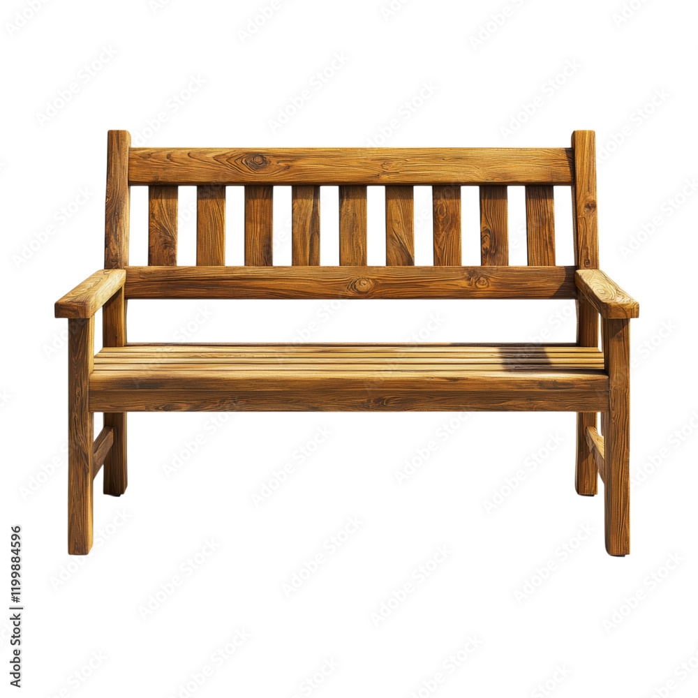 Rustic Wooden Bench for Outdoor Relaxation Isolated on transparent background Rustic Wooden Bench for Outdoor Relaxation Isolated on transparent background
