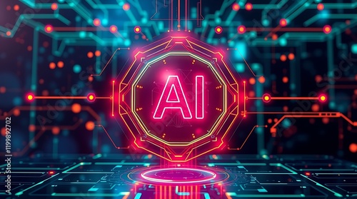 AI technology abstract background