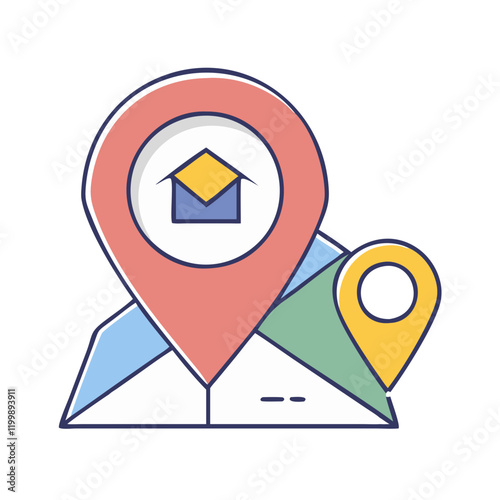 Free Download address icon, address vector illustration-simple illustration of address, perfect for address logos and themed design  - GFXLoad