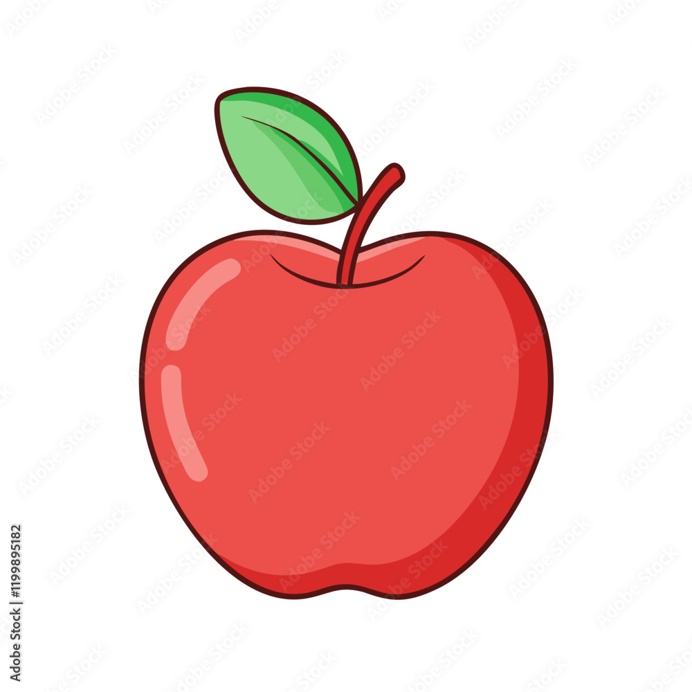 Fototapeta premium apple icon, apple vector illustration-simple illustration of apple, perfect for apple logos and themed design 