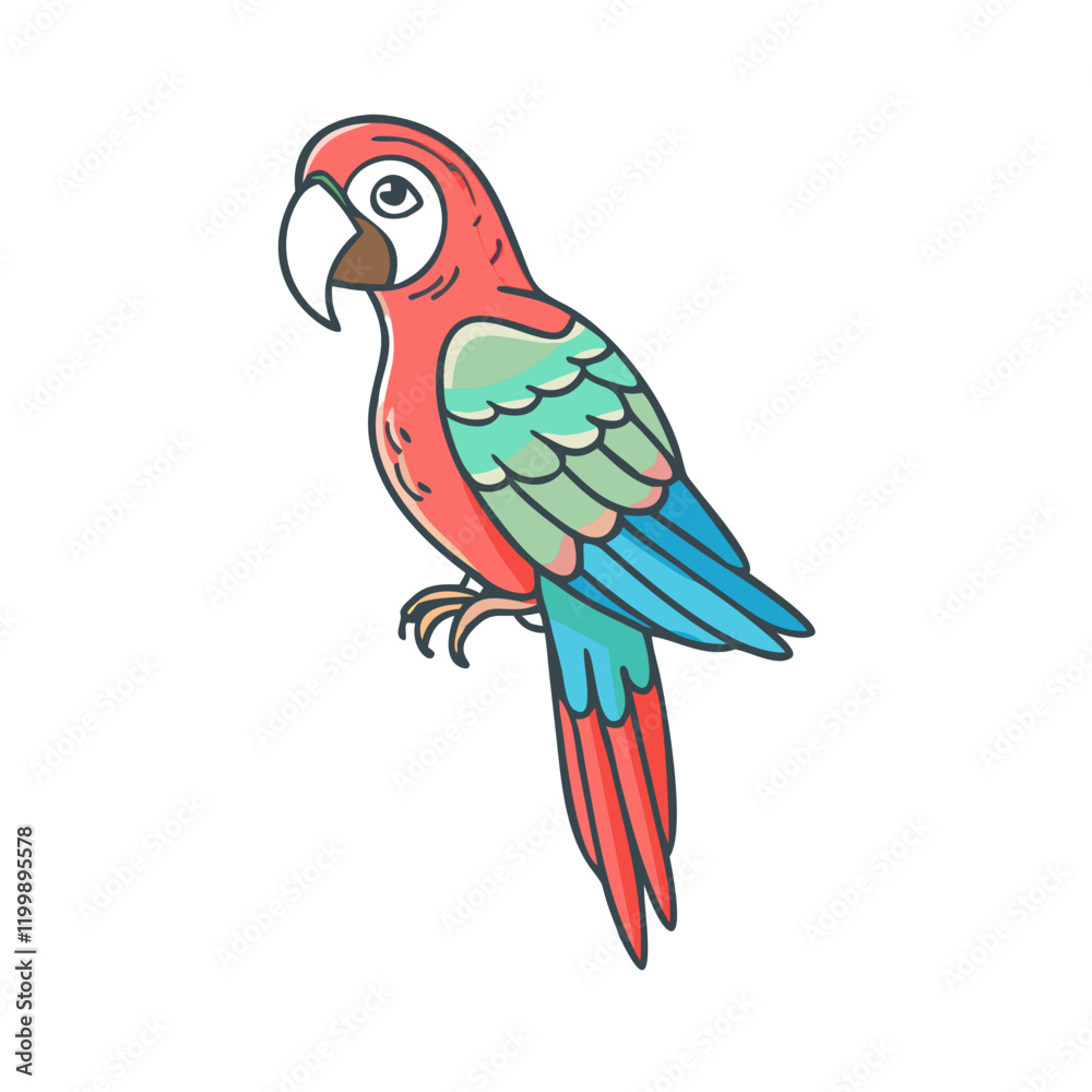Fototapeta premium ara parrot icon, ara parrot vector illustration-simple illustration of ara parrot, perfect for ara parrot logos and themed design