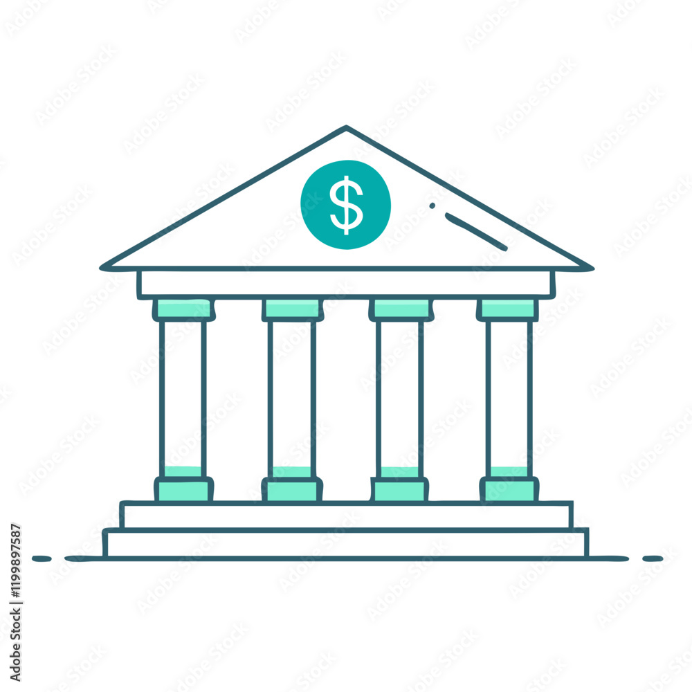 bank building icon, bank building vector illustration-simple illustration of bank building, perfect for bank building logos and themed design bank building icon, bank building vector illustration-simple illustration of bank building, perfect for bank building logos and themed design