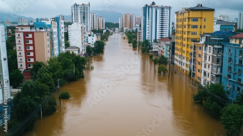 Urban planners designing flood-resilient cities global urban areas article urban environment innovative solutions photo