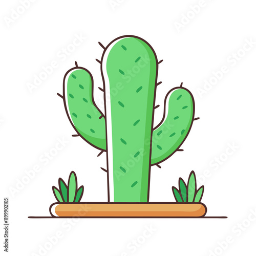 cactus icon, cactus vector illustration-simple illustration of cactus, perfect for cactus logos and themed design 