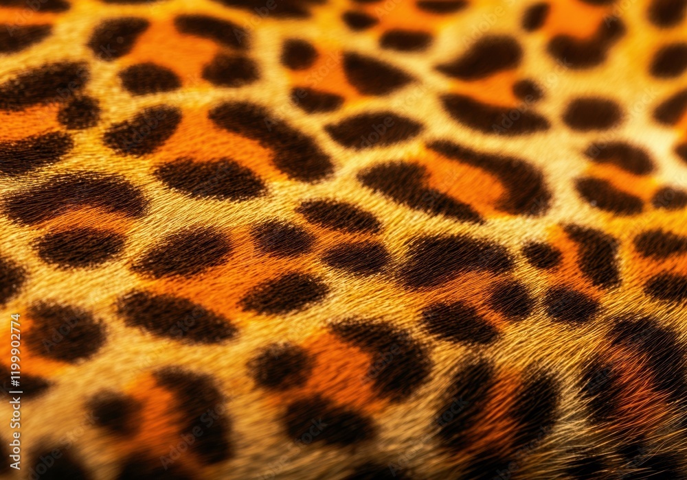 Close-up of a leopard's fur showcasing its distinctive spots and patterns Close-up of a leopard's fur showcasing its distinctive spots and patterns