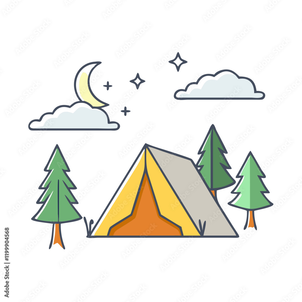 camping icon, camping vector illustration-simple illustration of camping, perfect for camping logos and themed design camping icon, camping vector illustration-simple illustration of camping, perfect for camping logos and themed design