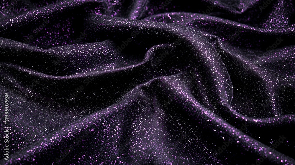 Sparkling textures dark fabric studio shot Sparkling textures dark fabric studio shot