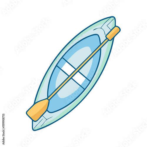 canoe icon, canoe vector illustration-simple illustration of canoe, perfect for canoe logos and themed design 