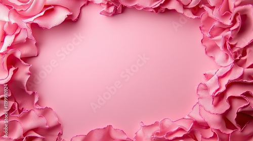 Pink floral frame studio decoration