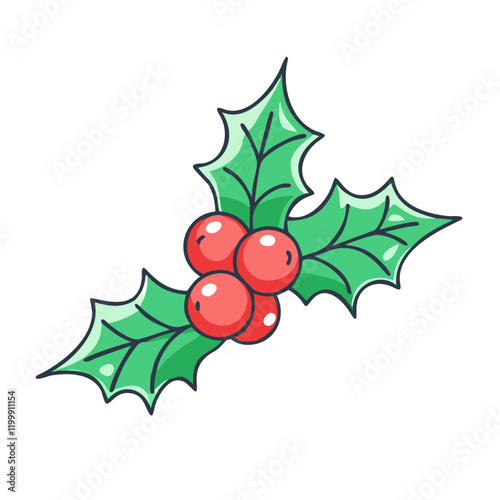 christmas holly berry icon, christmas holly berry vector illustration-simple illustration of christmas holly berry, perfect for christmas holly berry logos and themed design 