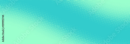 Turquoise and green pop art background in retro comic style with halftone dots design, vector illustration eps10
