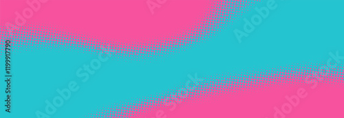 Blue and pink pop art background in retro comics style with halftone dots design, vector illustration eps10