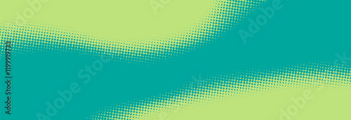 Modern turquoise green pop art background with halftone dots desing in comic style, vector illustration eps10