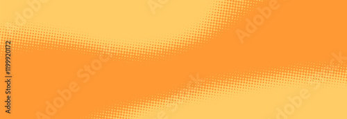 Bright orange pop art retro background with halftone in comics style vector illustration eps10