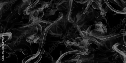 Smoke steam set of airborne particulates and gases emitted. Gray vector background with smoke shapes. Abstract, messy, splattered, sprayer texture. Halftone vector smoke texture.