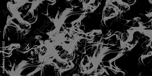 Smoke steam set of airborne particulates and gases emitted. Gray vector background with smoke shapes. Abstract, messy, splattered, sprayer texture. Halftone vector smoke texture.