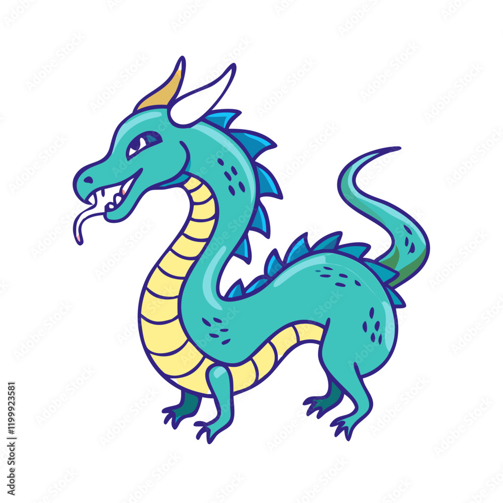 Obraz premium dragon icon, dragon vector illustration-simple illustration of dragon, perfect for dragon logos and themed design 
