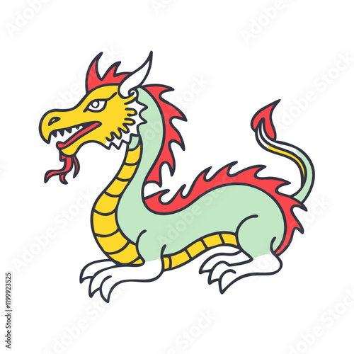 dragon icon, dragon vector illustration-simple illustration of dragon, perfect for dragon logos and themed design 