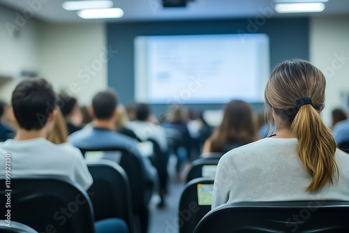 Wallpaper Mural Attentive Audience at Seminar in Auditorium Torontodigital.ca