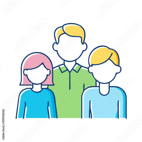 family icon, family vector illustration-simple illustration of family, perfect for family logos and themed design 
