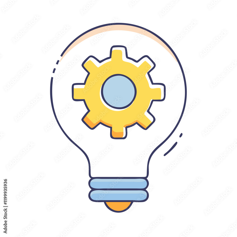 gear on light bulb icon, gear on light bulb vector illustration-simple illustration of gear on light bulb, perfect for gear on light bulb logos and themed design gear on light bulb icon, gear on light bulb vector illustration-simple illustration of gear on light bulb, perfect for gear on light bulb logos and themed design
