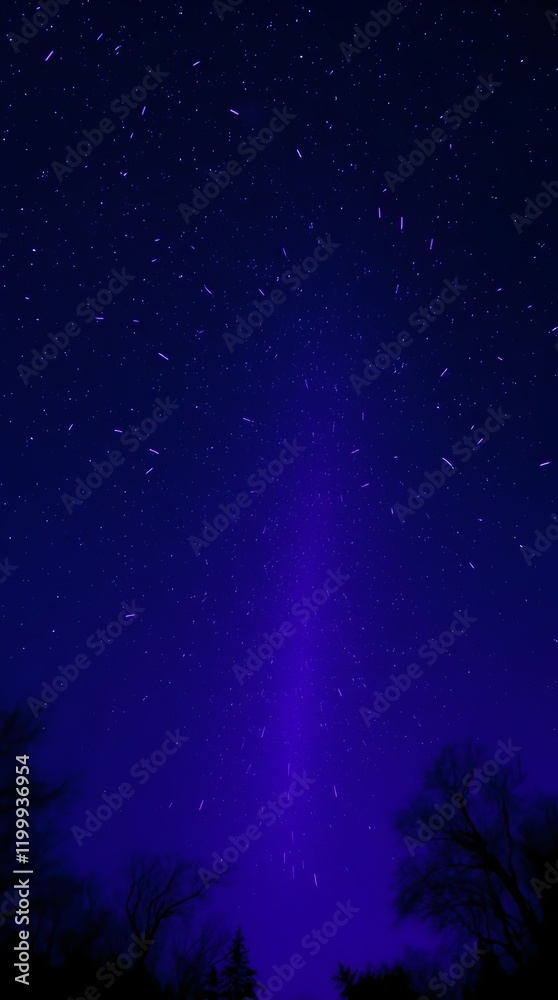 Eerie Meteor Shower in Deep Ultraviolet Hues Eerie Meteor Shower in Deep Ultraviolet Hues