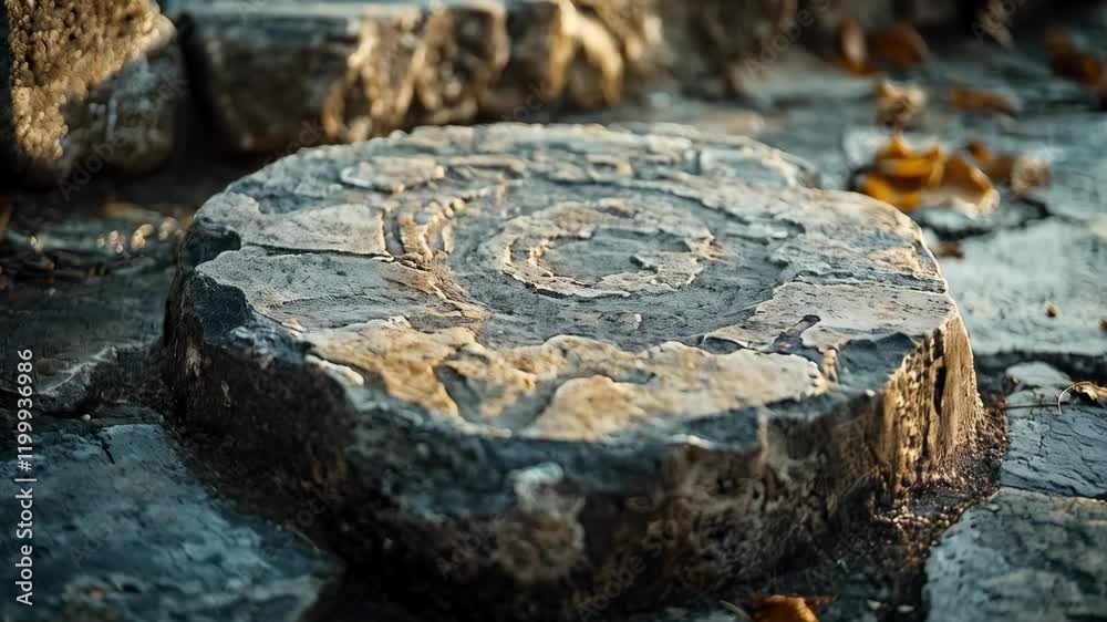 A close-up of a textured stone surface with intricate patterns showing signs of age and nature's influence. A close-up of a textured stone surface with intricate patterns showing signs of age and nature's influence.
