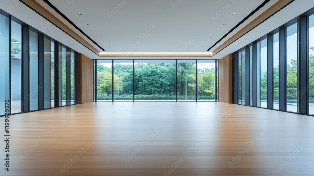 Fototapeta premium empty room with windows