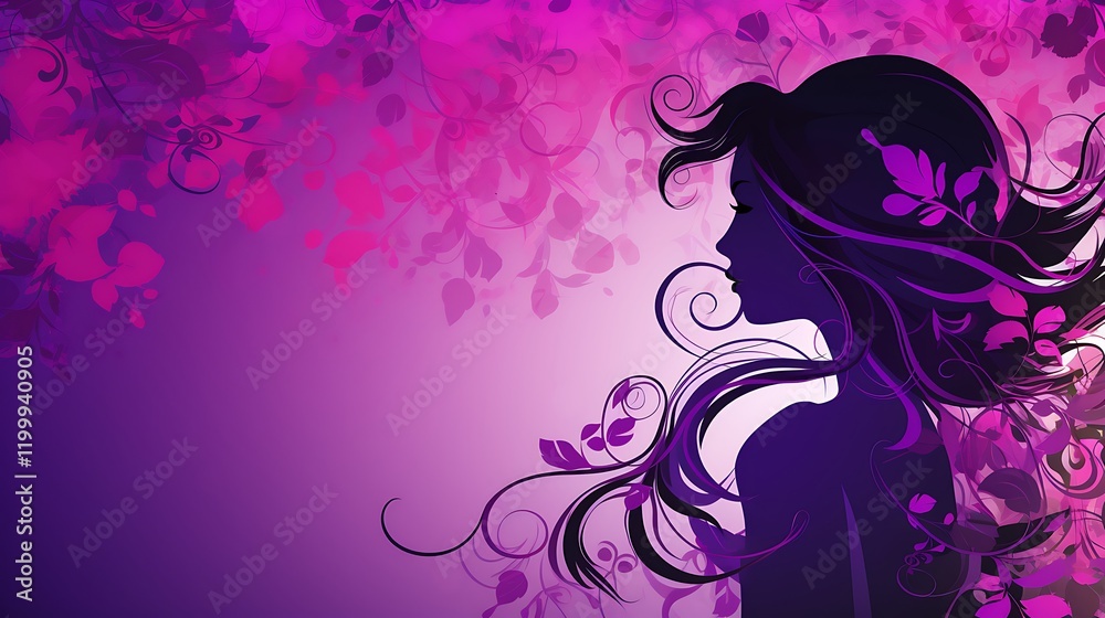 Feminine Women's Day Background with Vibrant Colors and Graceful Elements Feminine Women's Day Background with Vibrant Colors and Graceful Elements