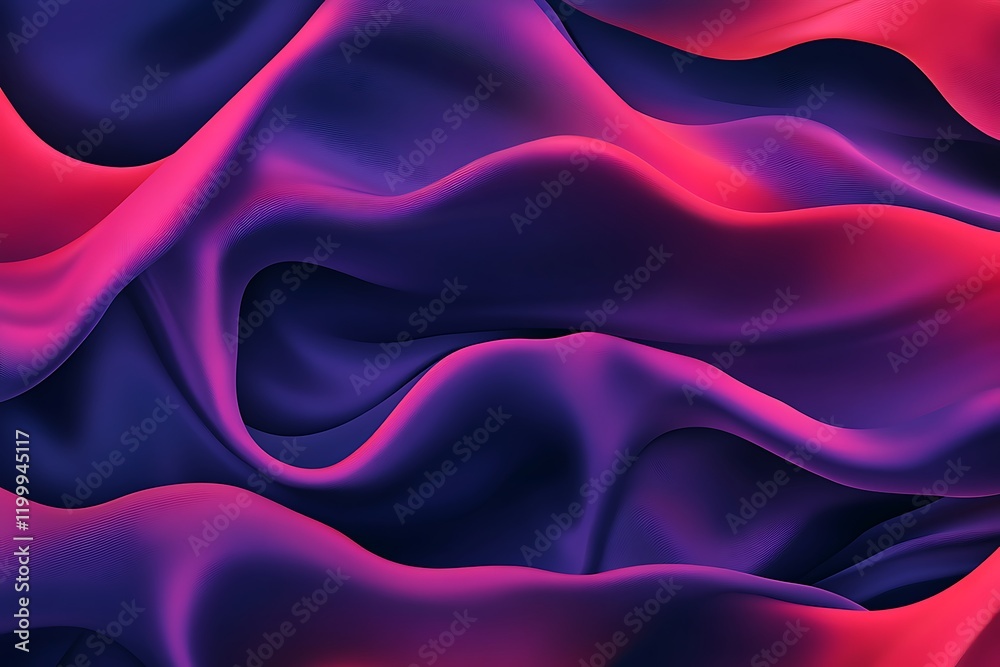 Obraz premium Abstract Flowing Fabric Design in Vibrant Pink and Purple