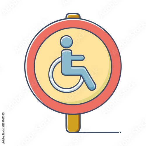 handicapped access sign icon, handicapped access sign vector illustration-simple illustration of handicapped access sign, perfect for handicapped access sign logos and themed design 