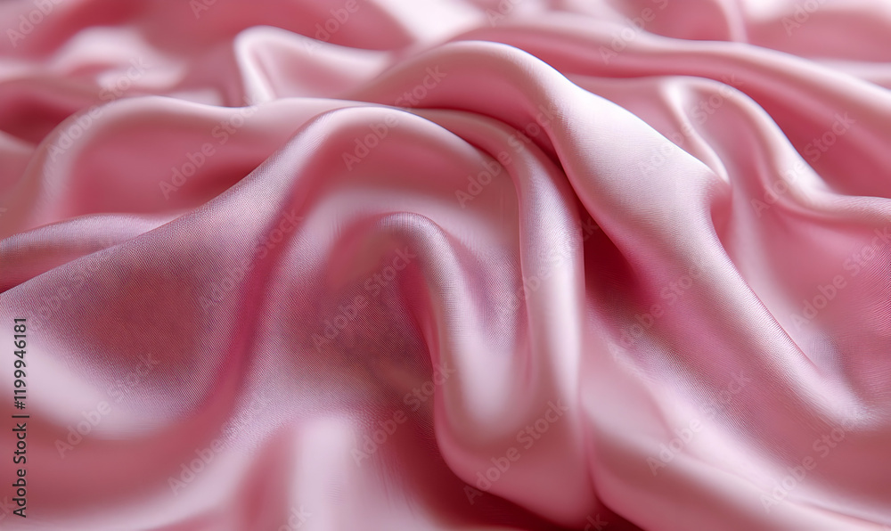 Obraz premium Pink silk draped fabric texture background