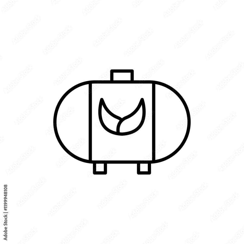 Obraz premium Biogas icon Flat simple outline