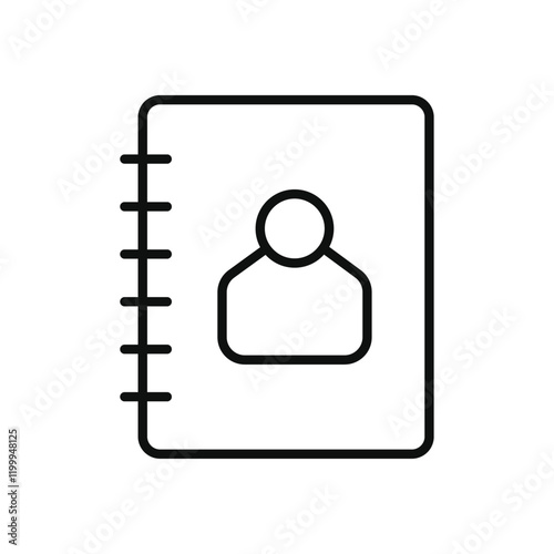 Biography icon Flat simple outline