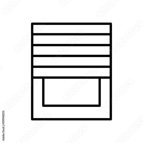 Blinds icon Flat simple outline