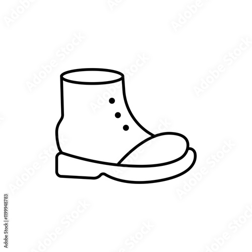 Brisk boots icon Flat simple outline