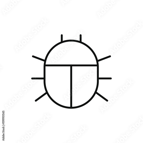 Debug icon Flat simple outline