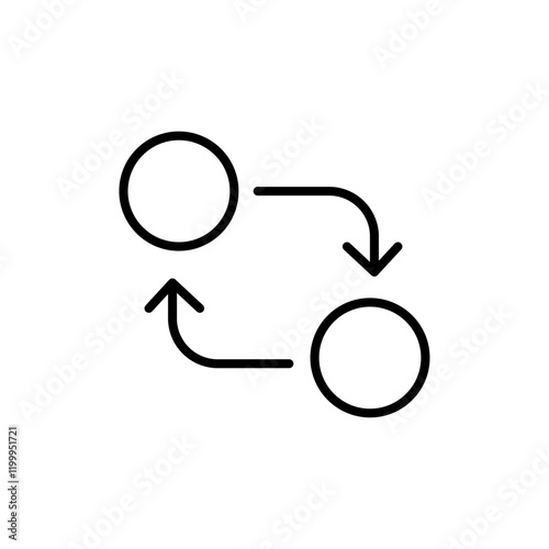Dependency icon Flat simple outline