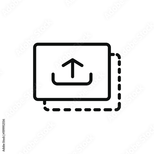 Drag and drop icon Flat simple outline