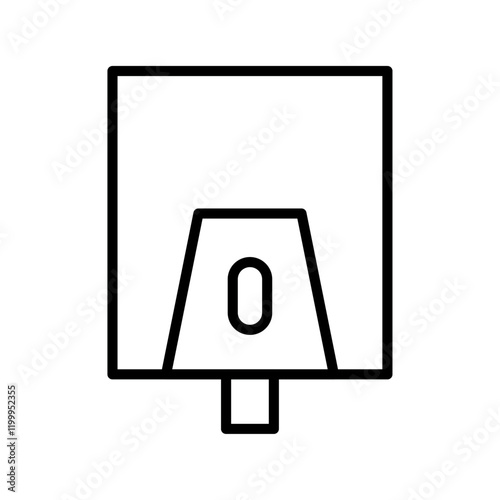 Electrical soap box icon Flat simple outline