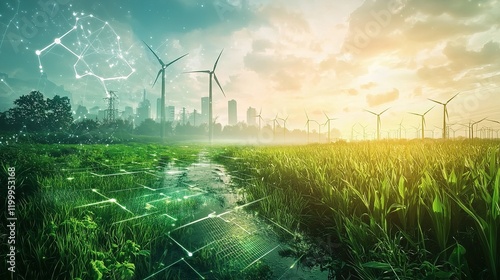 Eco-friendly urban landscapes innovative green finance policies and digital art integration