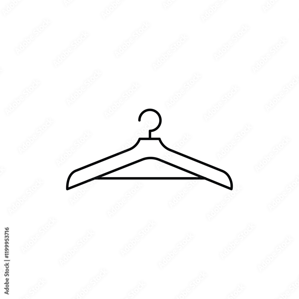 Hanger icon Flat simple outline Hanger icon Flat simple outline