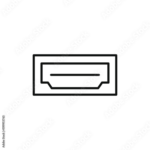 HDMI icon Flat simple outline