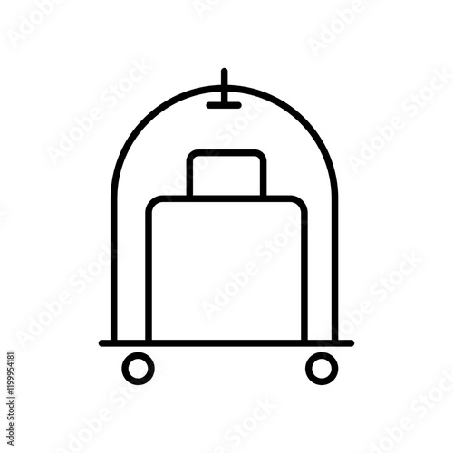 Hotel service icon Flat simple outline