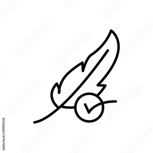 Hypoallergenic tested icon Flat simple outline