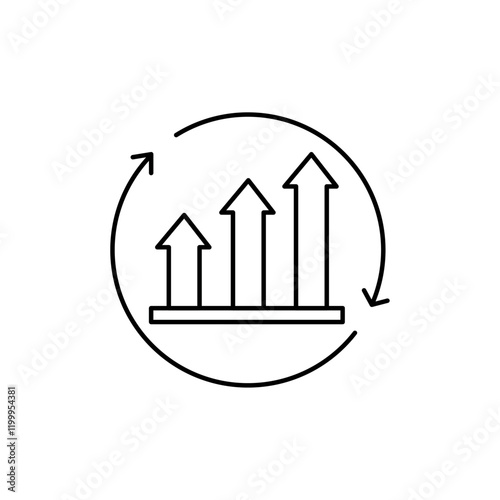 improvement icon Flat simple outline