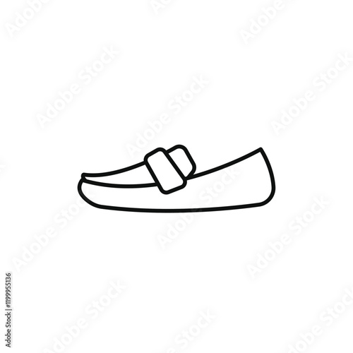 Loafer icon Flat simple outline