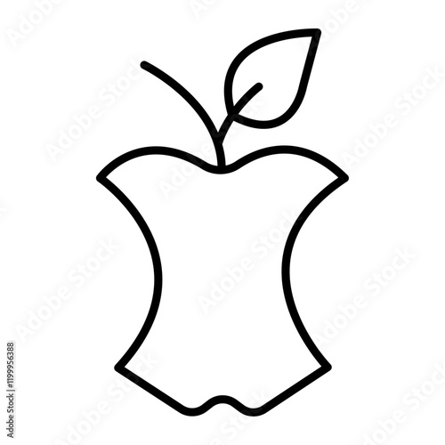 Organic waste icon Flat simple outline